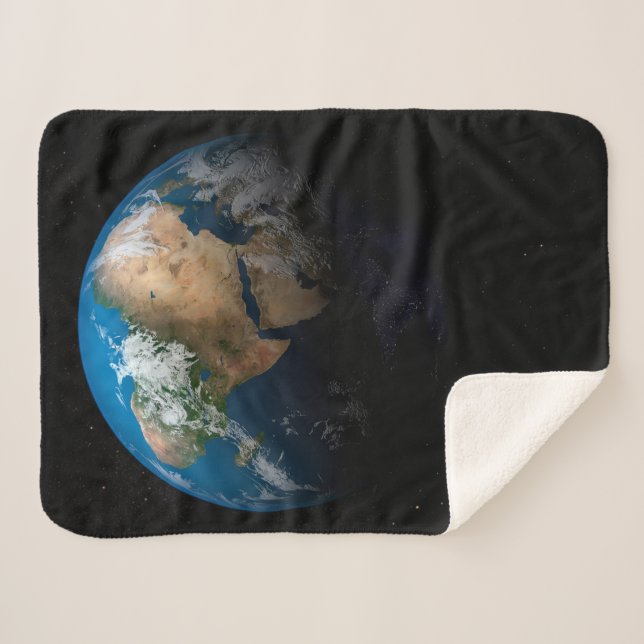 Full Earth Showing Simulated Clouds Over Africa. Sherpa Blanket (Front (Horizontal))