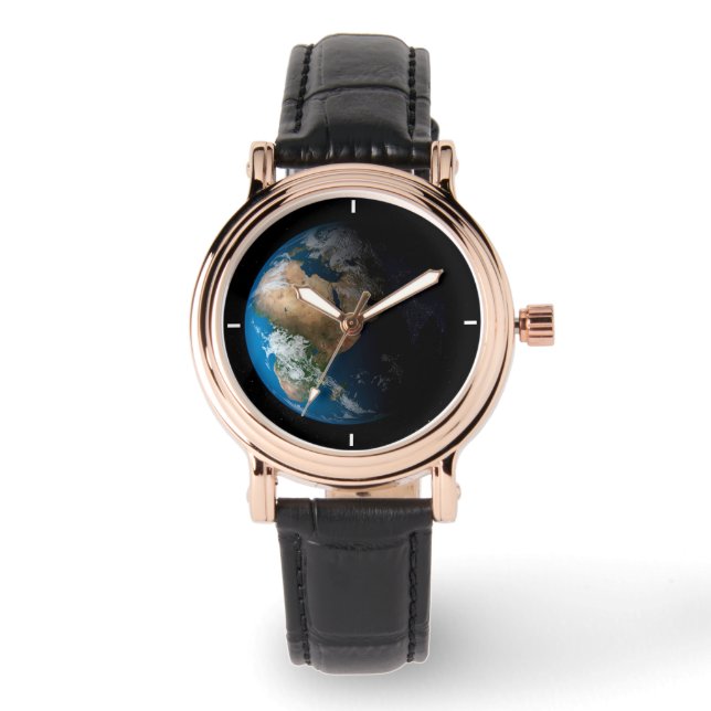 Full Earth Showing Simulated Clouds Over Africa. Watch (Front)