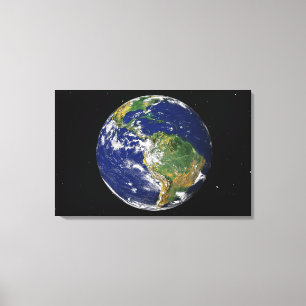 Full Earth showing South America Canvas Print