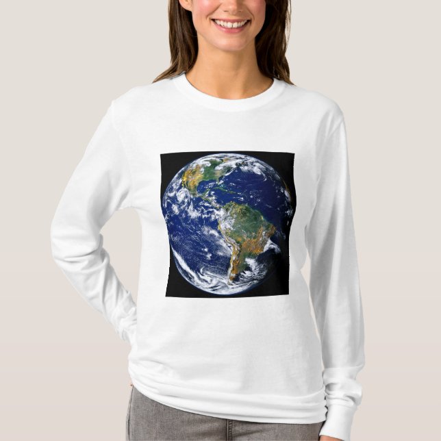 Full Earth Showing The Americas T-Shirt (Front)