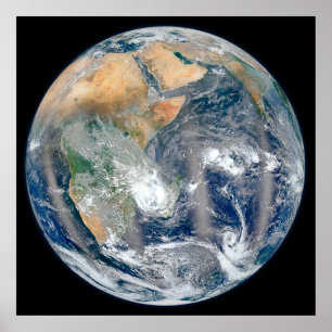 Full Earth Showing The Eastern Hemisphere. Poster