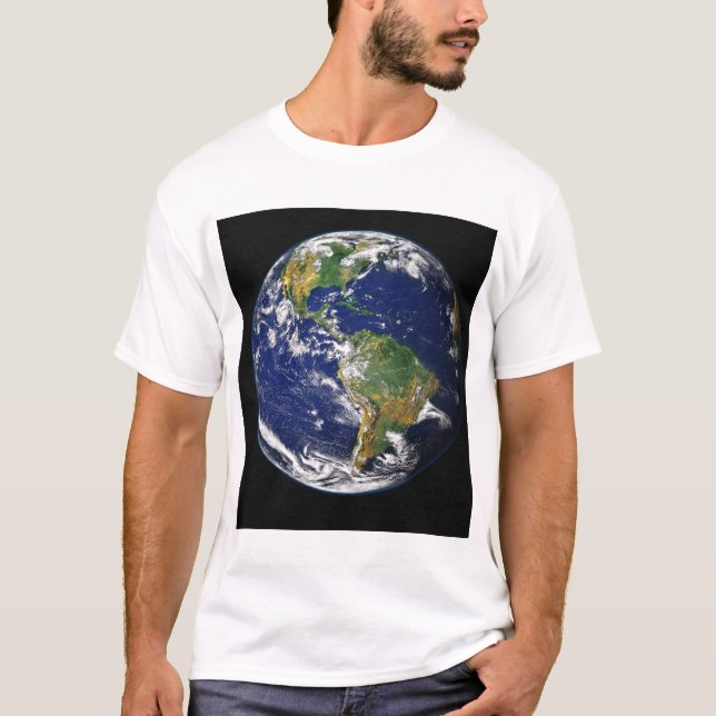 Full Earth showing the western hemisphere T-Shirt (Front)