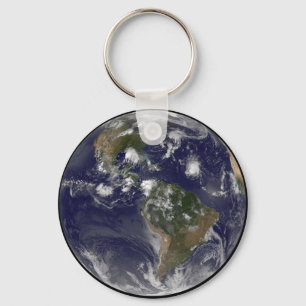 Full Earth Showing Tropical Storms In The Atlantic Key Ring