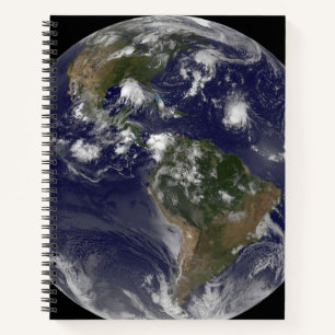 Full Earth Showing Tropical Storms In The Atlantic Notebook
