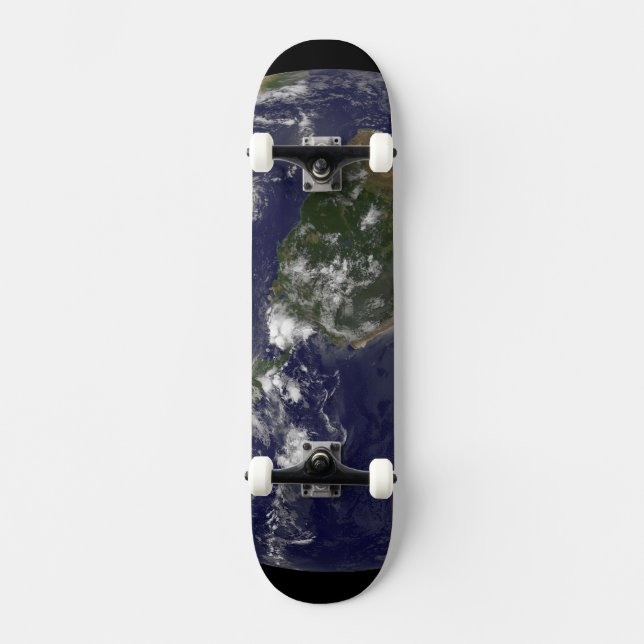 Full Earth Showing Tropical Storms In The Atlantic Skateboard (Front)