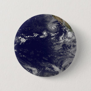 Full Earth Showing Various Tropical Storms. 6 Cm Round Badge