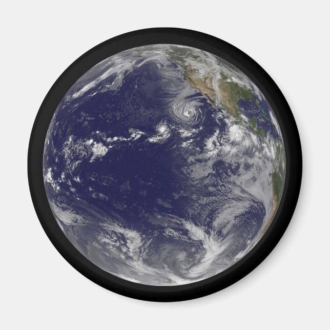 Full Earth Showing Various Tropical Storms. Magnet (Front)