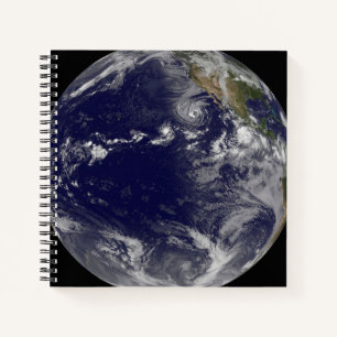 Full Earth Showing Various Tropical Storms. Notebook