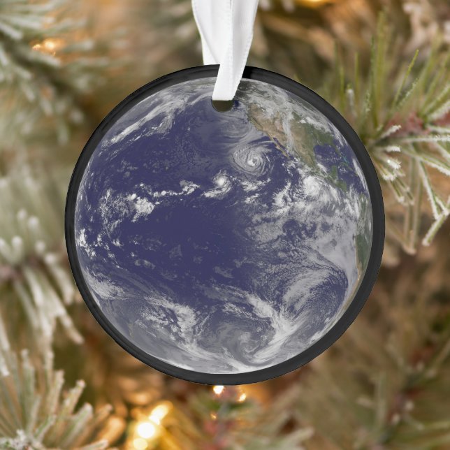 Full Earth Showing Various Tropical Storms. Ornament (Tree)