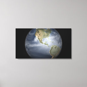 Full Earth view showing water vapour Canvas Print