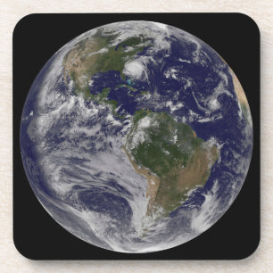 Full Earth With Hurricane Irene On East Coast. Coaster