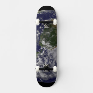 Full Earth With Hurricane Irene On East Coast. Skateboard