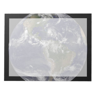 Full Earth With Hurricane Irene Over The Bahamas. Notepad