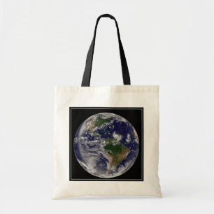 Full Earth With Tropical Storms In The Atlantic Tote Bag