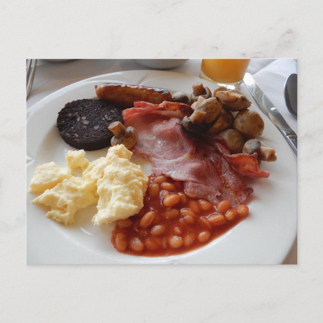 Full English breakfast Postcard (Front)