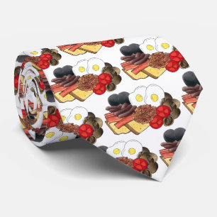 Full English Breakfast UK British Food Cuisine Tie