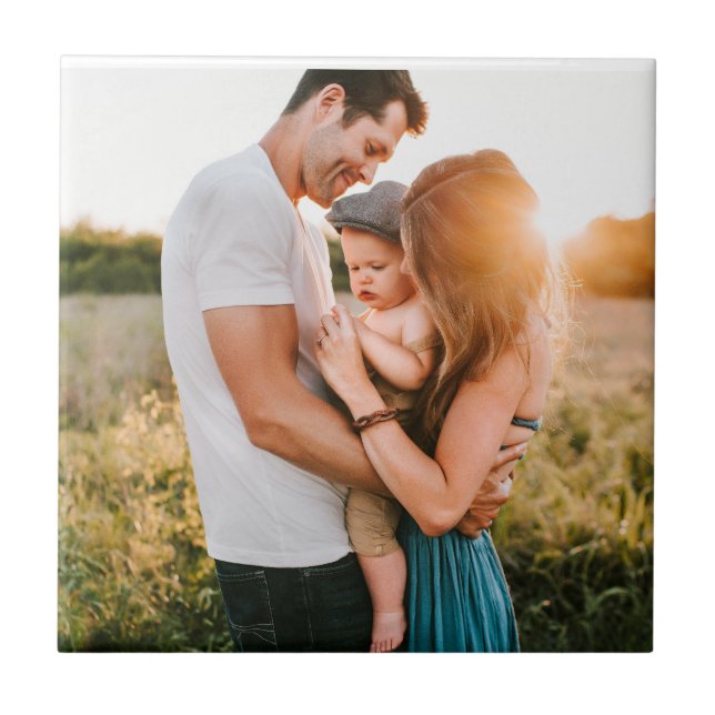 Full Family Photo Custom Personalised Tile (Front)