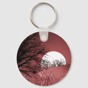 FULL FIELD MOON - RED KEY RING