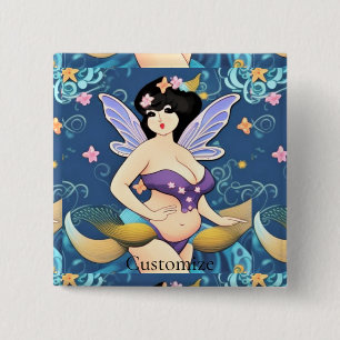 Full-figure Fairy Goddess Thunder_Cove  15 Cm Square Badge