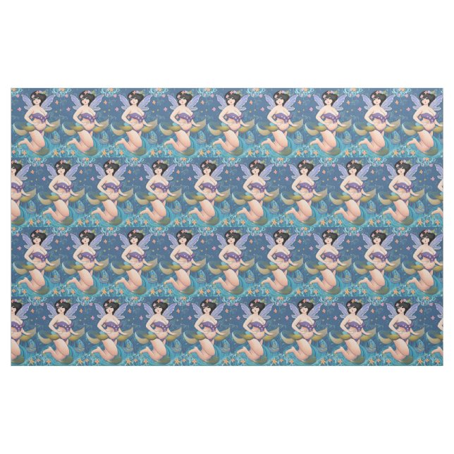 Full-figure Fairy Goddess Thunder_Cove  Fabric (Fat Quarter)