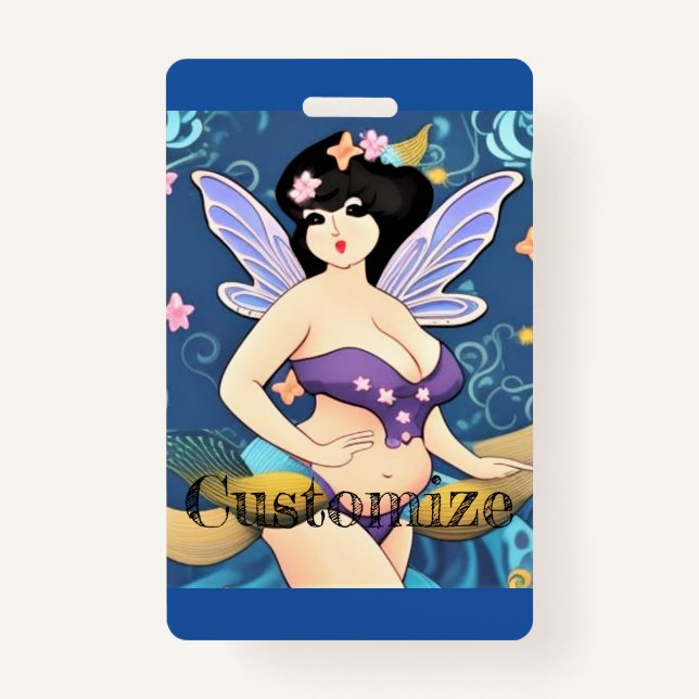Full-figure Fairy Goddess Thunder_Cove ID Badge (Front)