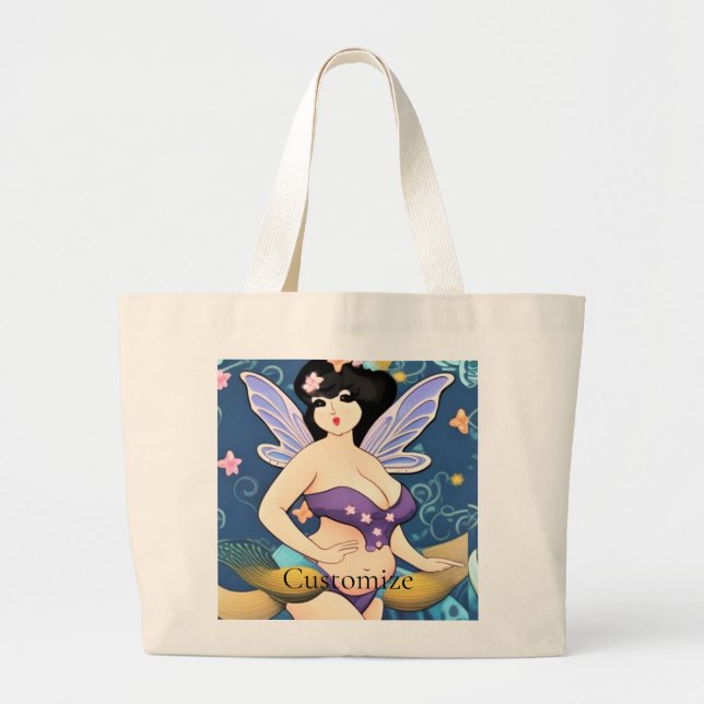 Full-figure Fairy Goddess Thunder_Cove Large Tote Bag (Front)