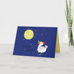 Full Fowl Moon - Chicken Halloween Greeting Card