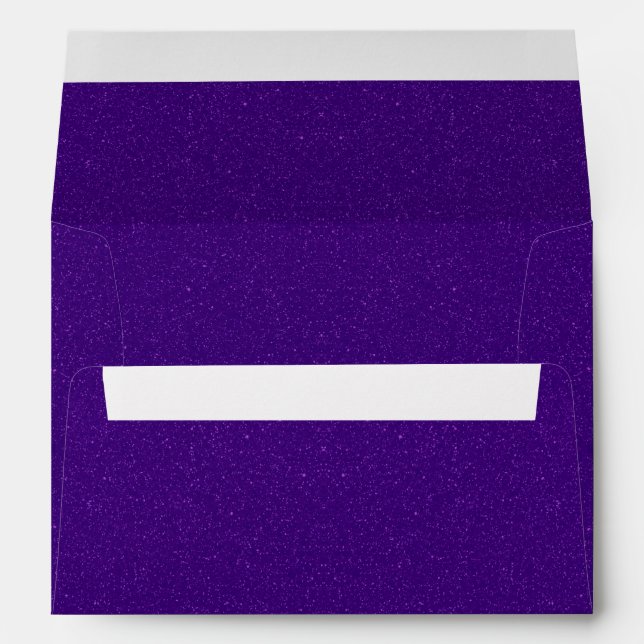 Full Glitter Interior Envelope (Purple) - Custom (Back (Bottom))