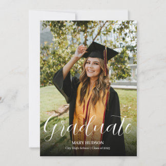 Full Graduate Photo Graduation Invitation