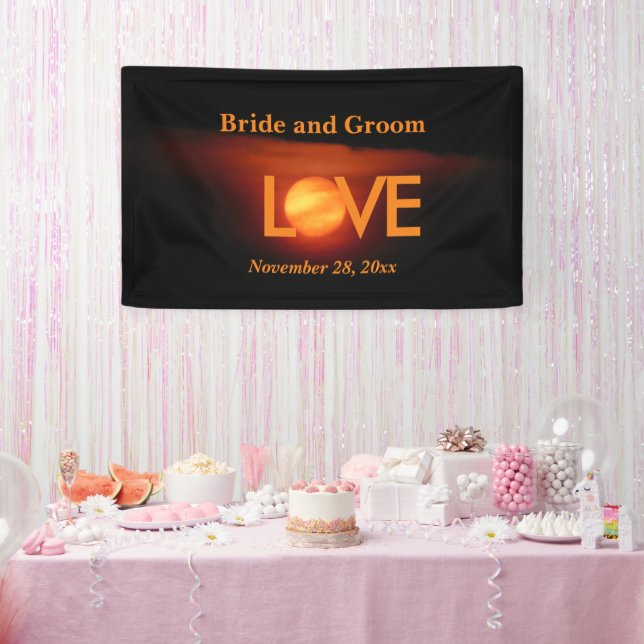 Full Harvest Moon Wedding Banner (Party)
