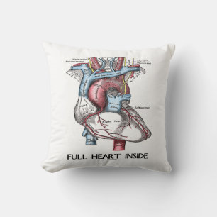 Full Heart Inside (Anatomical Illustration) Cushion