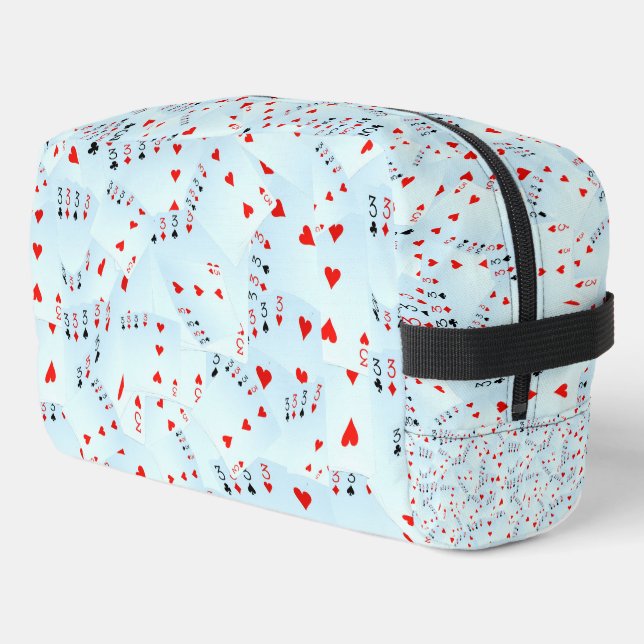 "Full House Frenzy: Scattered Quad Threes" Dopp Kit (Left Corner)