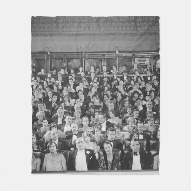 FULL HOUSEaudience, vintage, theater, crowd, peopl Fleece Blanket (Front)