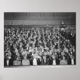 FULL HOUSEaudience, vintage, theatre, crowd, peopl Poster
