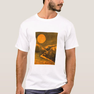 Full hunter's moon with nocturnal pines  T-Shirt