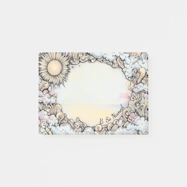 Full Illustration Scene Post-it Notes (Front)