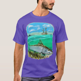 Full Image Bonefish Fishermen Fishing T-Shirt