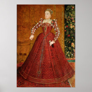 Full-length portrait of Queen Elizabeth I Poster