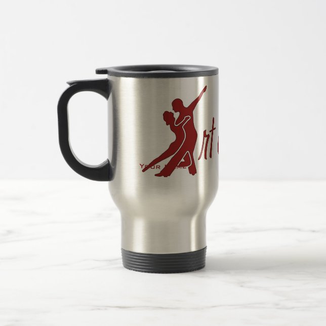 Full Logo - Bright Red Travel Mug (Left)