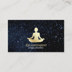 Full Lotus (gold) / Night Sky Business Card