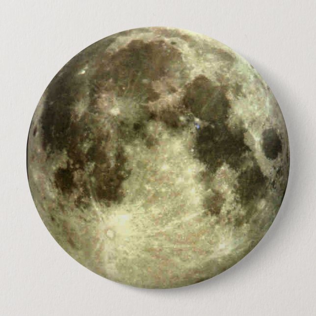 Full Moon 10 Cm Round Badge (Front)