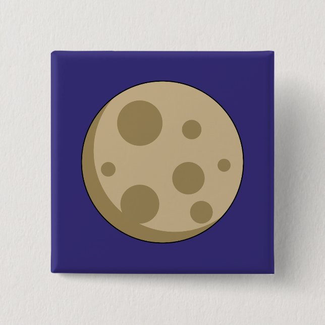 Full Moon 15 Cm Square Badge (Front)