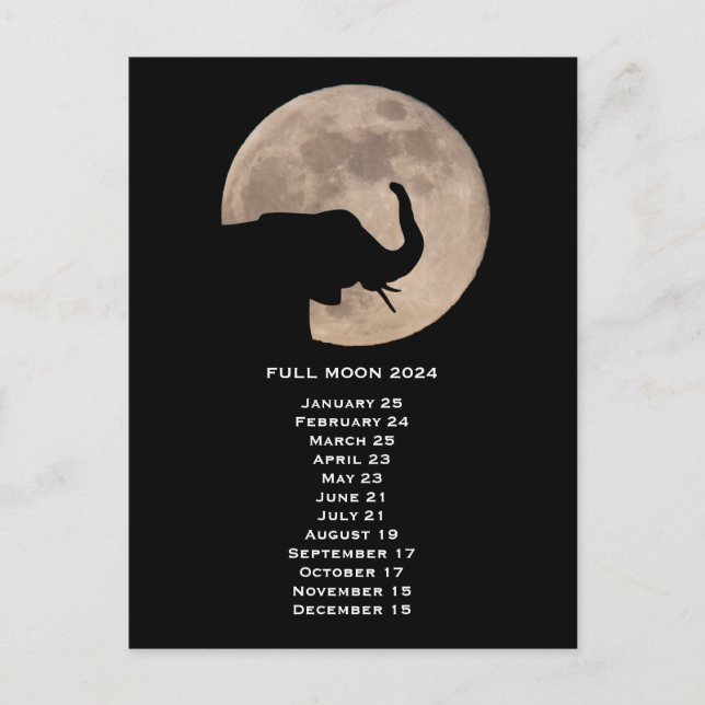 Full Moon 2024 US Eastern Date Postcard (Front)