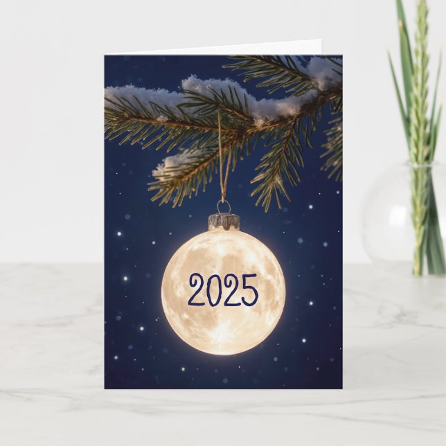 Full Moon 2025 Christmas Ornament Card (Front)