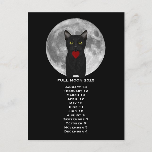 Full Moon 2025  Postcard (Front)