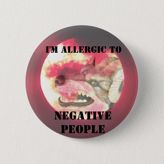 Full moon_ 6 cm round badge (Front)