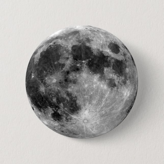 Full Moon 6 Cm Round Badge (Front)