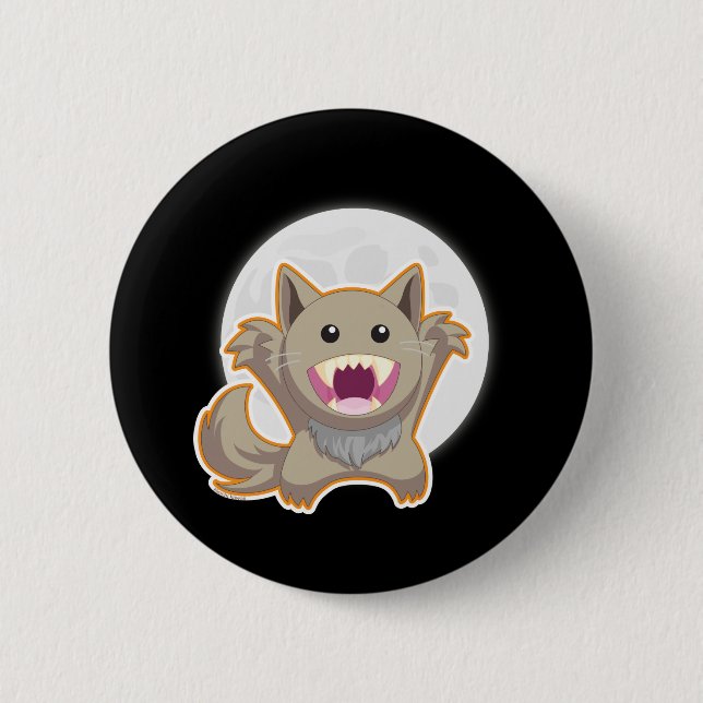 Full Moon 6 Cm Round Badge (Front)