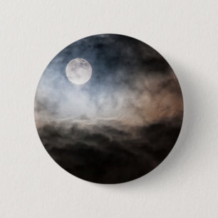 Full moon 6 cm round badge