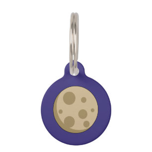 Full Moon Add Name Pet Tag